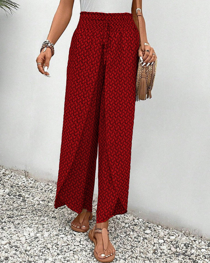Klassisch schwarze Damen Hose mit weitem Bein & hohem Bund, zeitlos elegant für jede Saison.