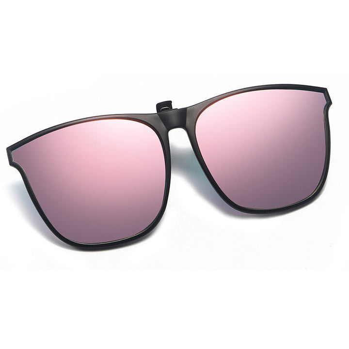 Unisex Clip-on Polarisierte Sonnenbrille: UV400 Schutz, aufklappbar für Brillenträger.