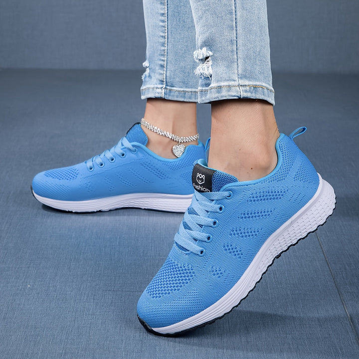 Leichte, atmungsaktive Damen Strick-Sneaker. Bequeme Alltagsschuhe mit flexibler Sohle für ganztägigen Komfort.