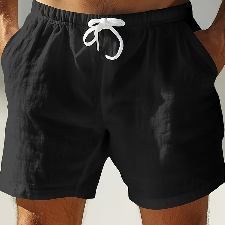 Trendige Herren Badeshorts mit Kordelzug, perfekt für Pool, Strand und Meer.