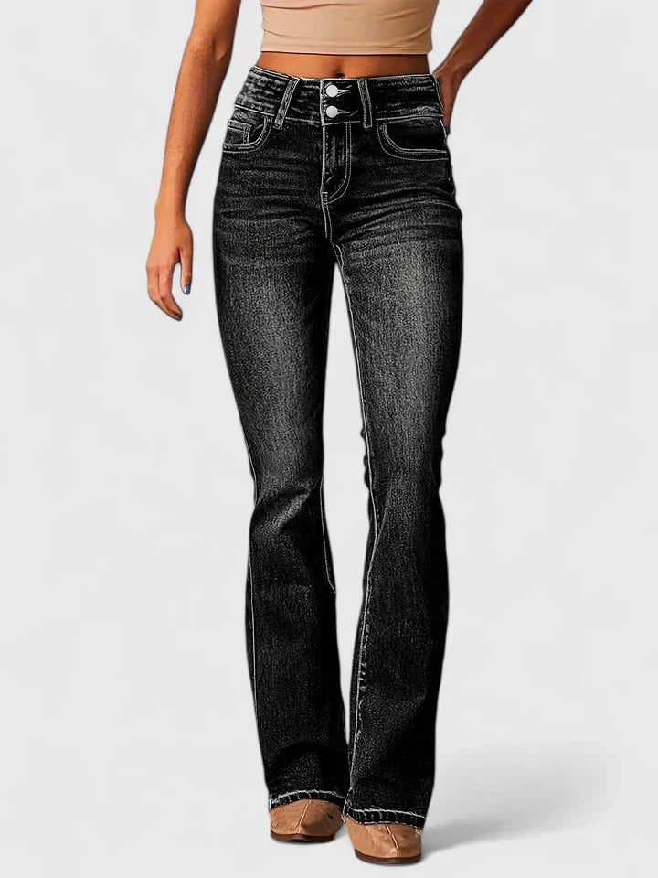 Vielseitige Alltags Jeans für Damen, aus Stretch-Material für maximale Bewegungsfreiheit.