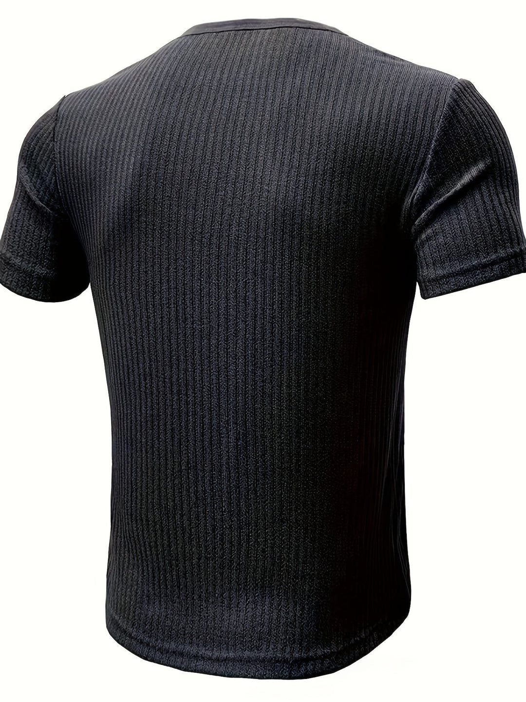 Herren Henley T-Shirt kurzarm, Knopfleiste. Bequem, stilvoll, ideal für Freizeit & Casual Look.