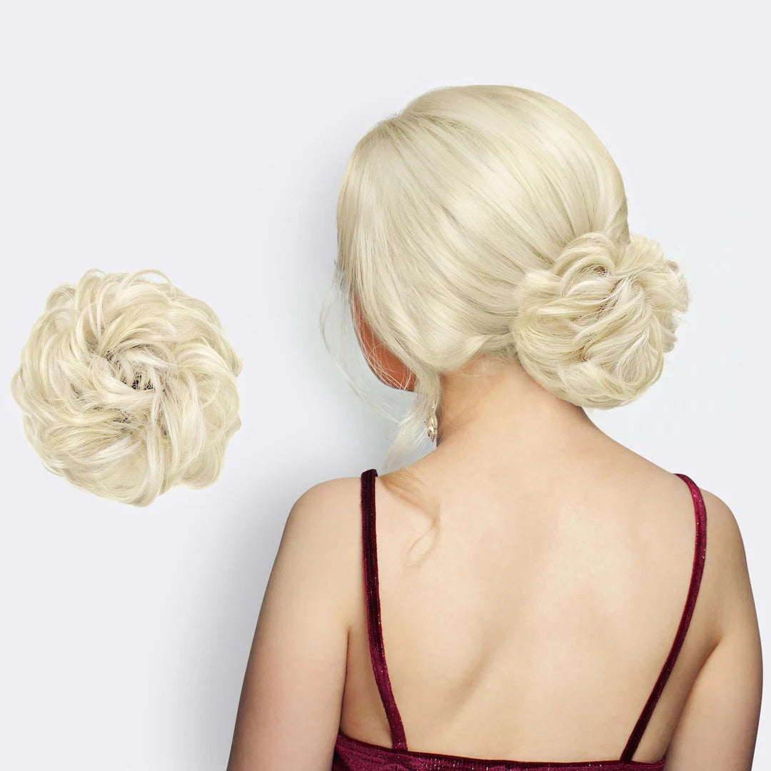 Scrunchie Haarteil für Damen, verleiht dem Dutt sofort Fülle und voluminöses Aussehen.