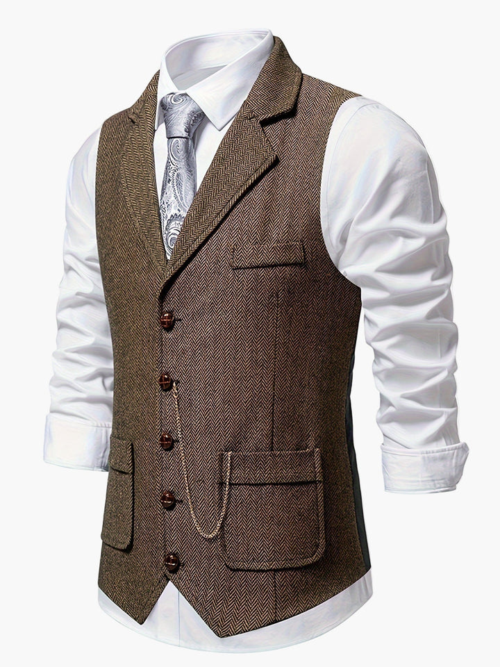 Elegante Herren Weste in klassischem Design für Business & festliche Anlässe.