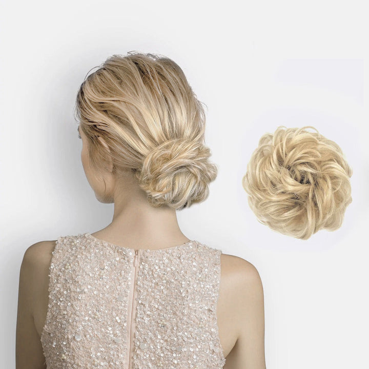 Elegantes Haarverlängerung Scrunchie für Damen, zaubert voluminöse, perfekte Dutts.