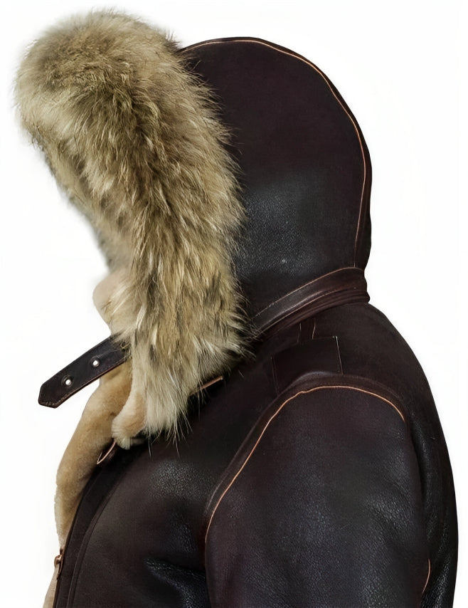 Casual Herren Bomberjacke mit weichem Shearling-Kragen und Einreiher. Perfekt für Freizeit.