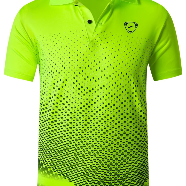 Modernes Herren Sport Polohemd mit attraktivem Grafikmuster, bequem für jede Aktivität.