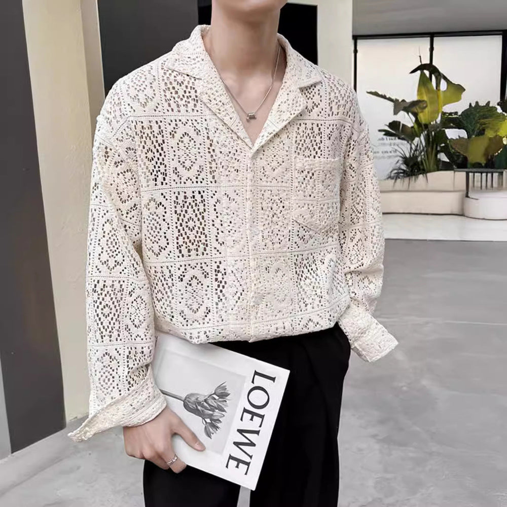 Elegantes schwarzes Kurzarm-Herrenhemd mit Kuba-Kragen für entspannte Sommerlooks.