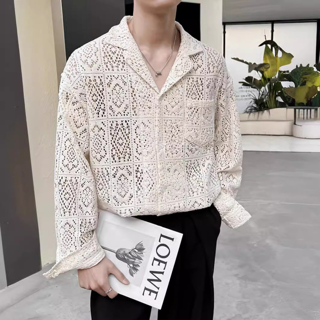 Elegantes schwarzes Kurzarm-Herrenhemd mit Kuba-Kragen für entspannte Sommerlooks.