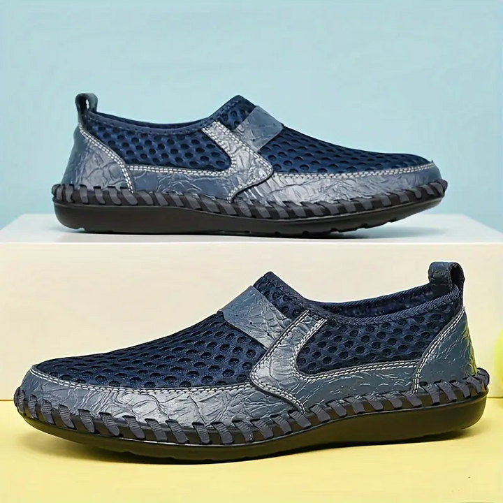 Bequeme Herren Walkingschuhe Slipper, weite Passform, gedämpft, rutschfest, perfekt für Büro & Freizeit.