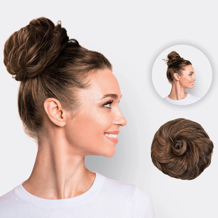 Haarverlängerung Scrunchie BunPop, Damen-Haarschmuck für voluminöse Dutts.