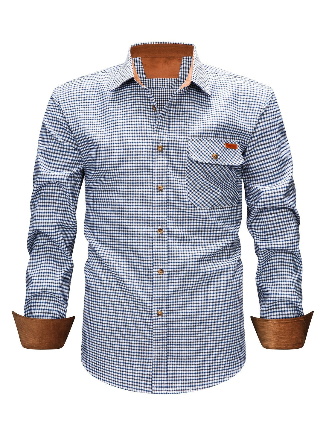 Modernes kariertes Langarmhemd für Herren, perfekt für einen lässigen Freizeit-Look.