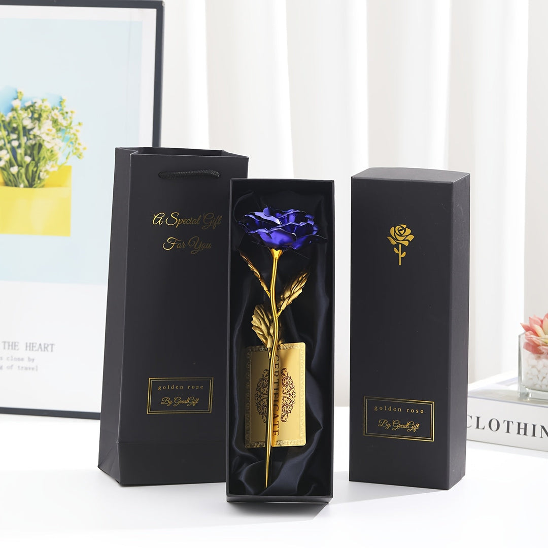 Elegante ewige Kunstrose als Geburtstagsgeschenk im Luxus-Geschenkset für die besondere Dame.