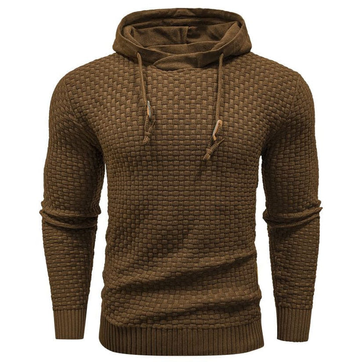 Herren Pullover mit Kapuze, Detail Ärmelbündchen. Robust & warm für Outdoor-Einsatz.