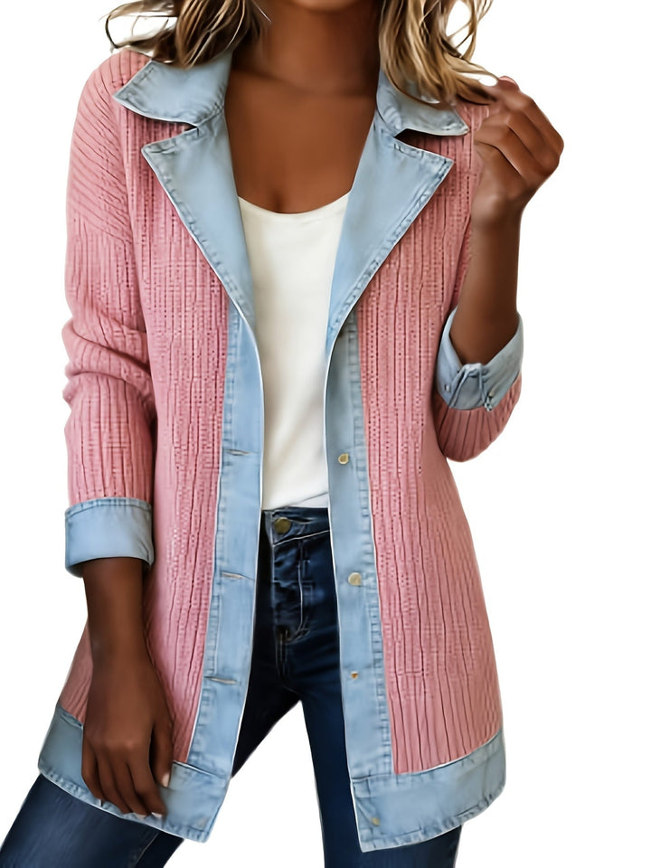 Trendiger Damen Blazer für Büro Mode, mit modernem Schnitt & Kontrastdetails für Frühling.