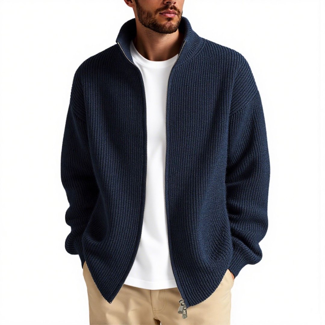 Vielseitiger Herren Cardigan, offener Schnitt, langarm, perfekt für elegante Freizeit-Looks und Layering-Mode.