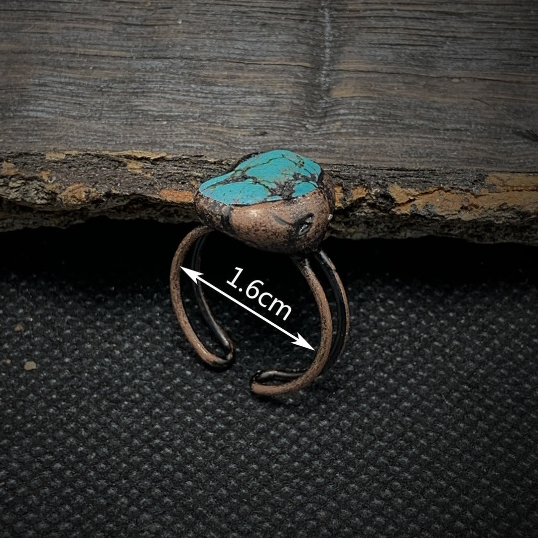 Frauenring mit Rohstein Geburtsstein, verstellbar. Edler Naturstein Schmuck, Geschenk.