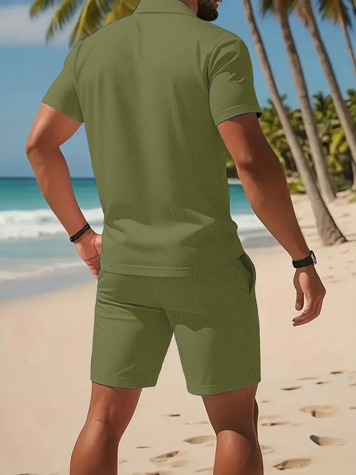 Herren Sommer-Jogginganzug, Kurzarm & Shorts für maximale Bewegungsfreiheit.