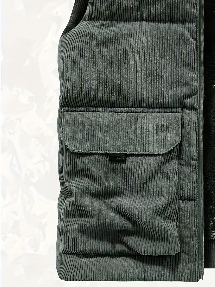 Vielseitige Herren Cord Steppweste, gefüttert & winddicht. Ideal zum Drüberziehen im Herbst und Winter.