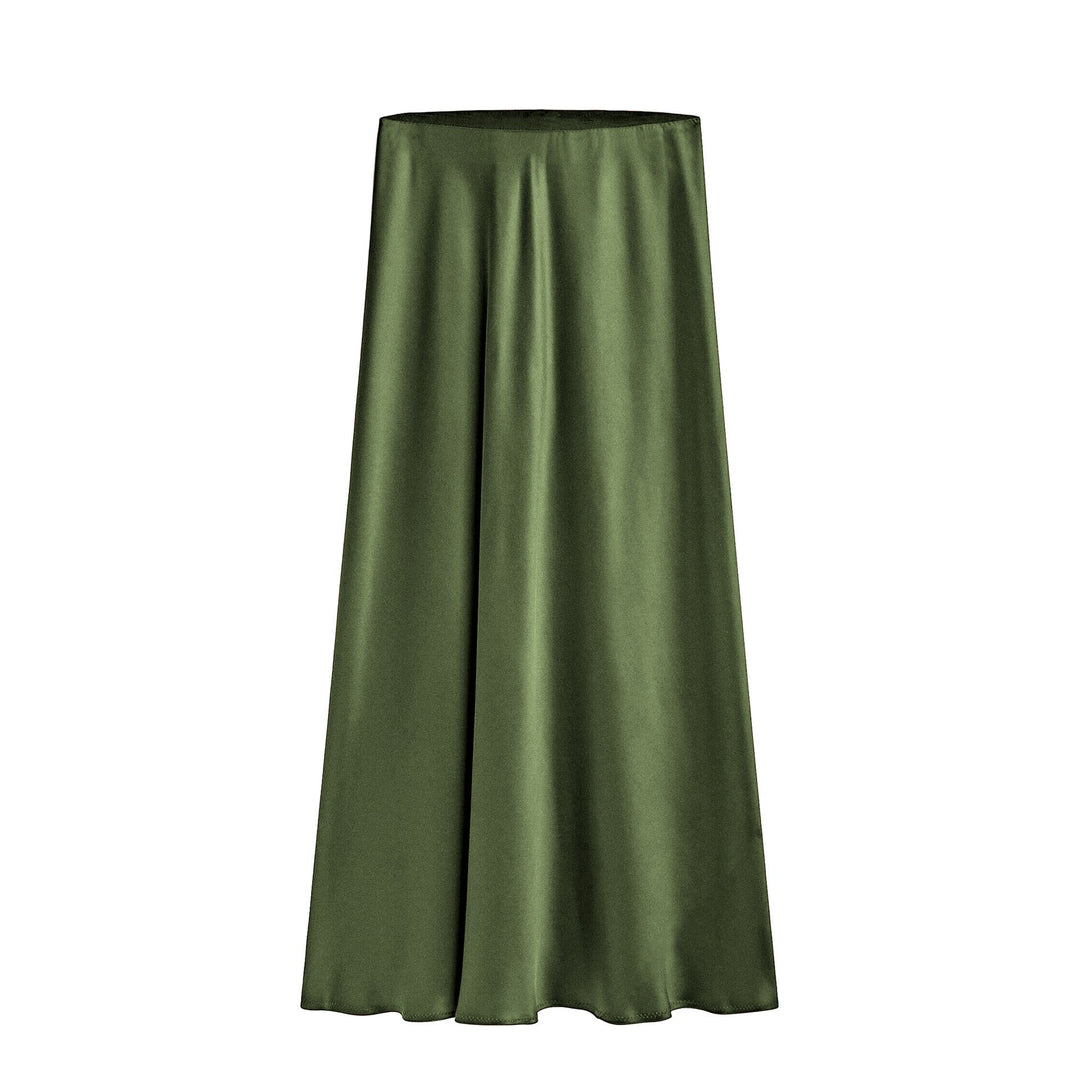 Damen Midirock mit hohem Bund & elegantem Schlitz; stilvoll & bequem für Business und Freizeit. Unifarbener Rock.