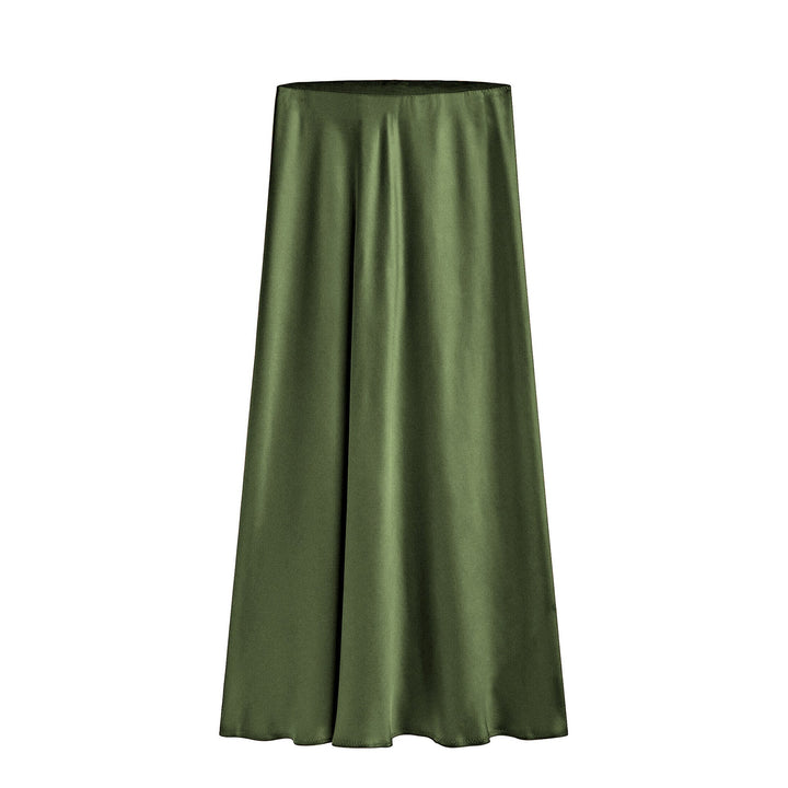 Damen Midirock mit hohem Bund & elegantem Schlitz; stilvoll & bequem für Business und Freizeit. Unifarbener Rock.
