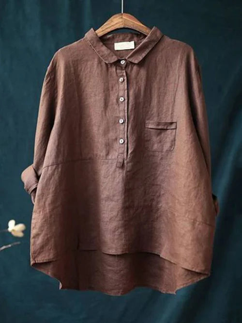 Klassisches Damen Kurzarm-Shirt mit Knopfleiste, vielseitig kombinierbar für Freizeit, Büro oder elegante Anlässe.