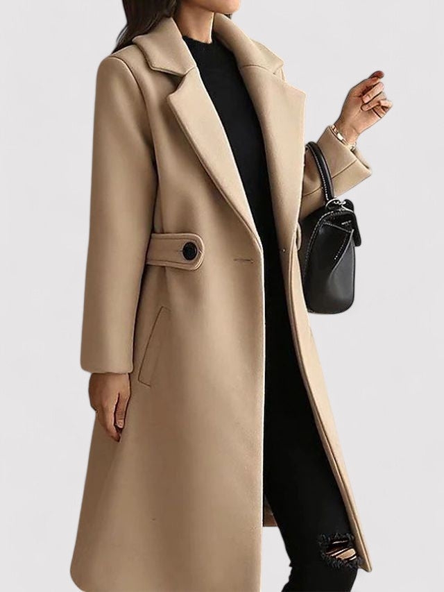 Warmer Damen Wintermantel mit Gürtel, modisch & komfortabel, ideal für die kalte Jahreszeit.