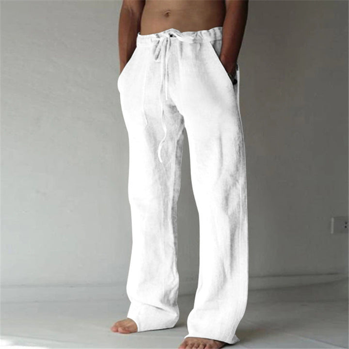 Stylische Herren Casual Hose mit Kordelzug seitlich, perfekt für Frühling & Sommer.