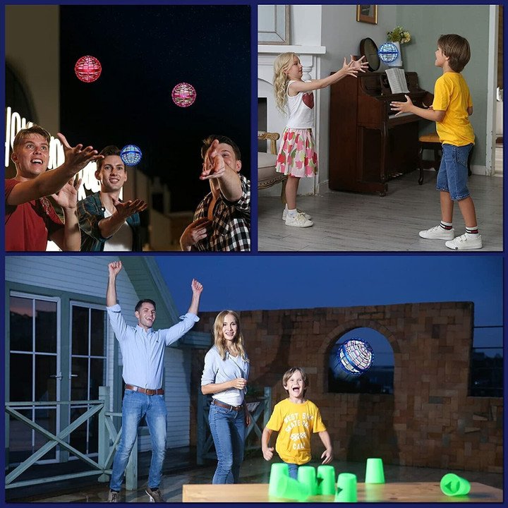 Interaktive LED-Flugdrohne für Kinder mit Handsteuerung. Spannendes Spielzeug für Aktivität & Spaß.