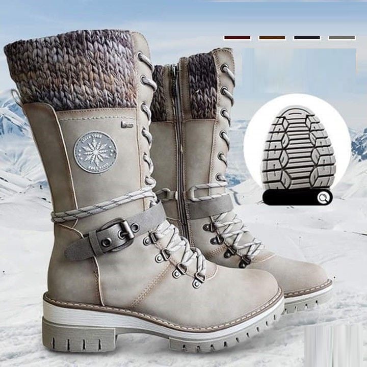 Detailansicht wasserdichter Herren-Schnürstiefel in Schwarz, warm gefüttert für optimalen Winterkomfort.