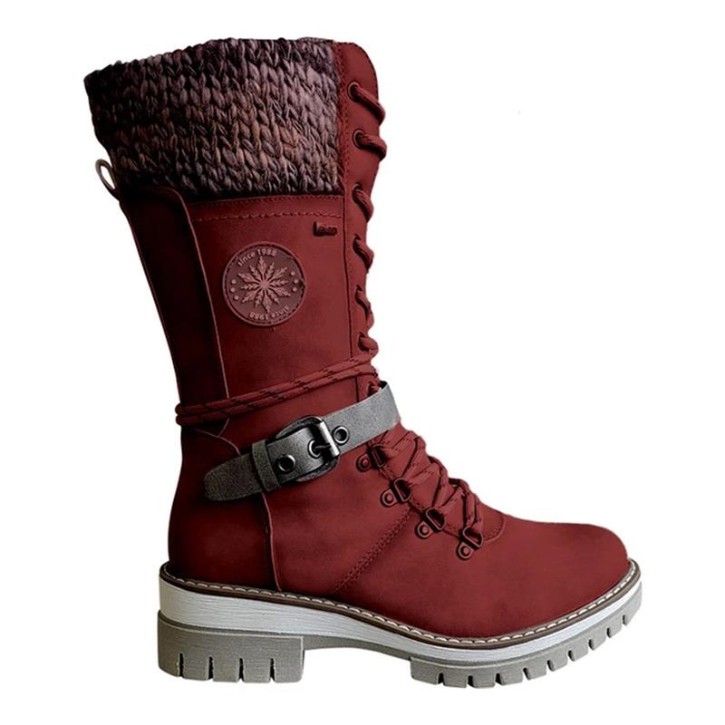 Allgemeine Ansicht der wasserdichten Herren-Schnürstiefel, warm, robust und bequem für den Winter.