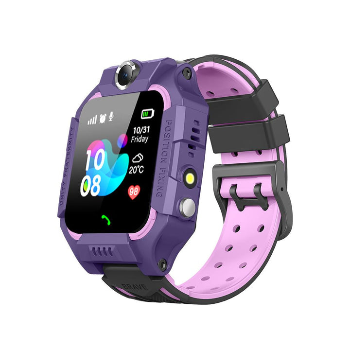 Detailansicht der Kinder Smartwatch mit Menü. Intuitives Interface der GPS-Uhr für einfache Bedienung.