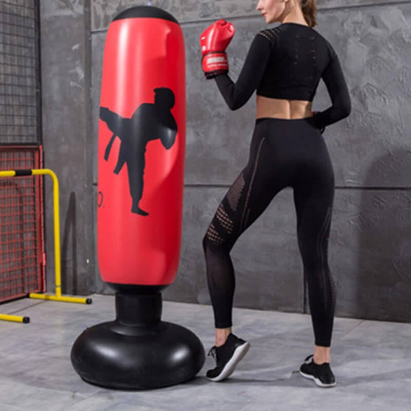 Großer freistehender, aufblasbarer Boxsack, ideal für intensives Workout, Stressabbau & Sport zu Hause.