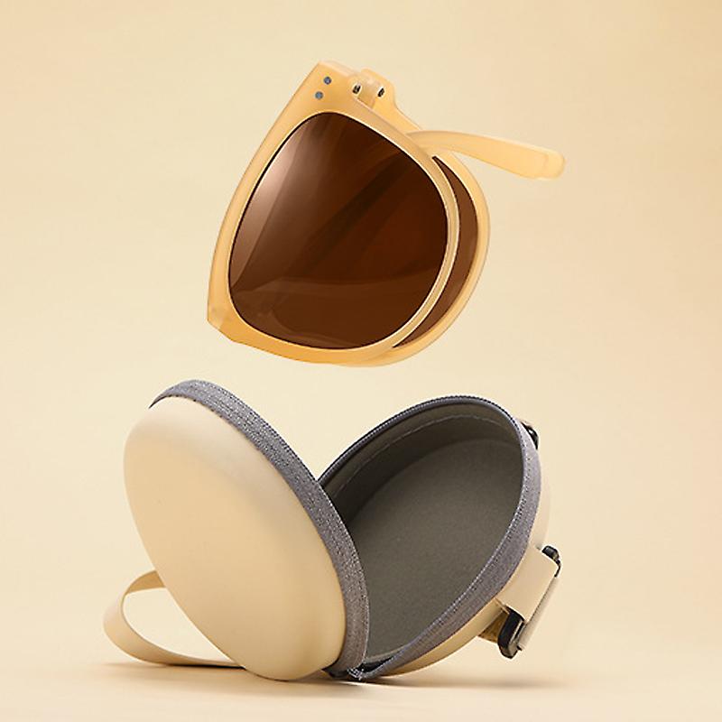 Designer-Sonnenbrille, faltbar & unisex. Retro-Look, UV400 Schutz, praktisches Mode-Accessoire für unterwegs.