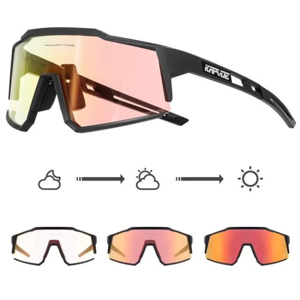 Optimale Sicht mit dieser photochromen Unisex Fahrradbrille, bietet UV-Schutz bei Radfahren & Outdoor.