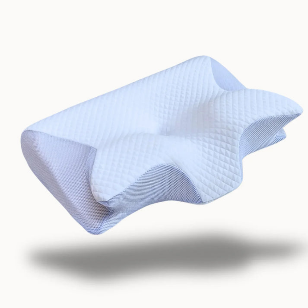 Hochwertiges, atmungsaktives Nackenkissen: ergonomisch, stützend für gesunden, tiefen Schlaf.