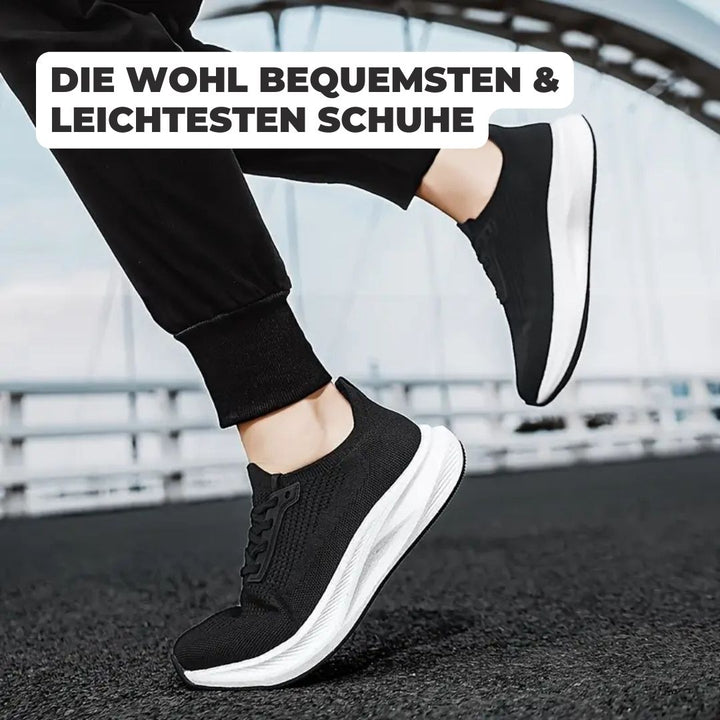 Schwarze bequeme Damen Gesundheitsschuhe mit Memory Schaumsohle.