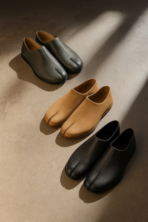 Vielseitige Herren Tabi Slipper: Einzigartige Freizeitschuhe für modernen Mann, perfekt für alle Jahreszeiten.