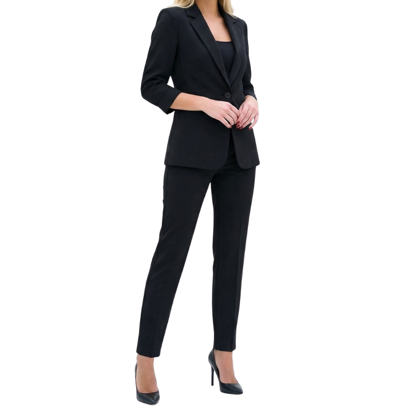 Elegantes Damen Blazer- & Hosen-Set, perfekt für Business & Anlässe. Stilvoller Hosenanzug für Frauen.