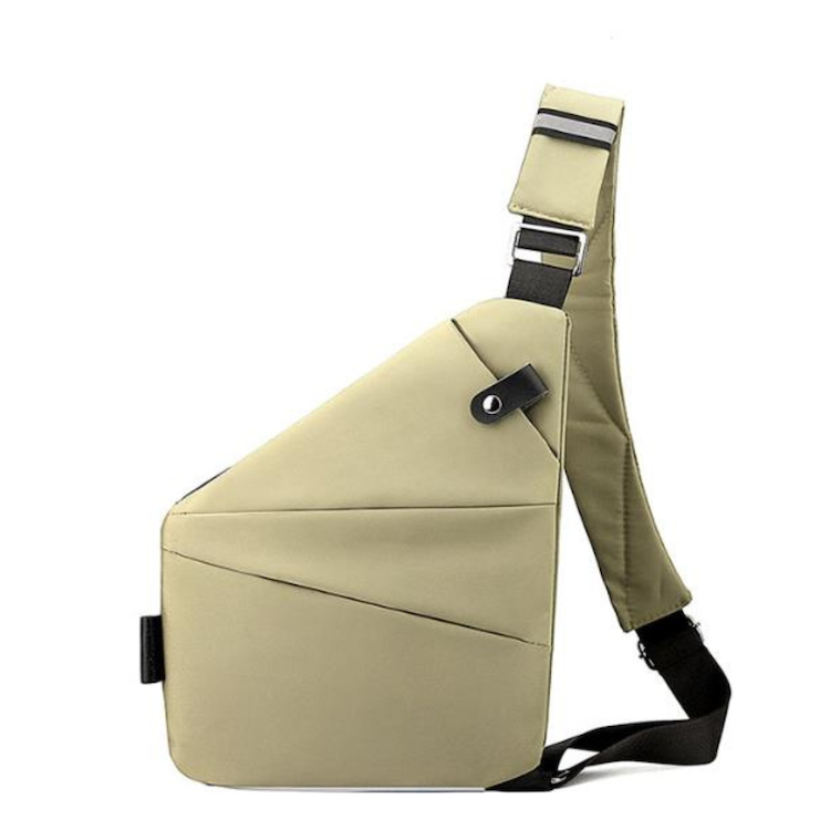 Unisex Schultertasche für Reisende, mit Anti-Diebstahl-Design und RFID-Abschirmung.