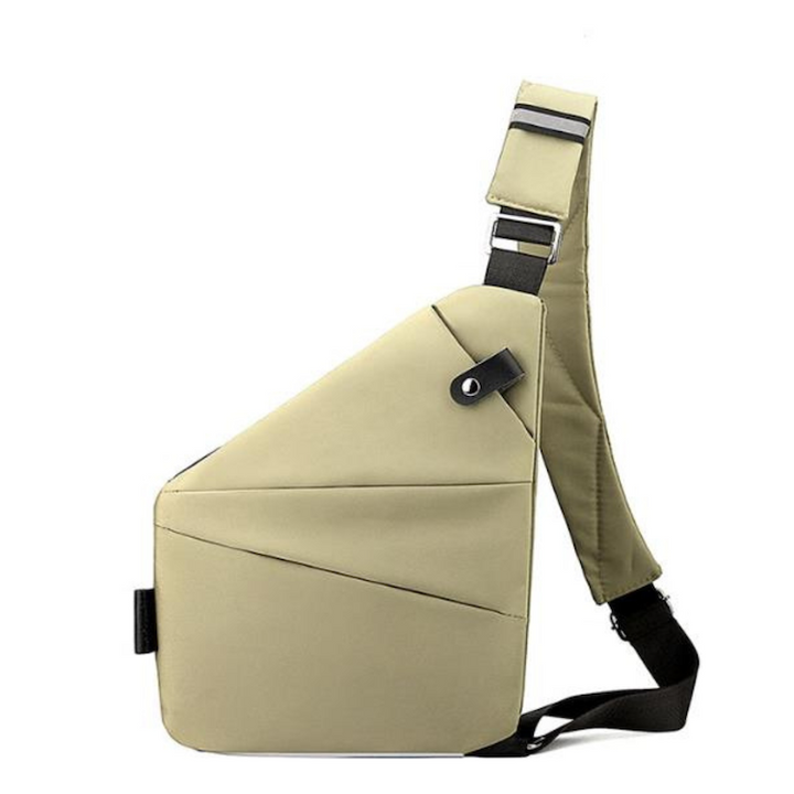 Unisex Schultertasche für Reisende, mit Anti-Diebstahl-Design und RFID-Abschirmung.
