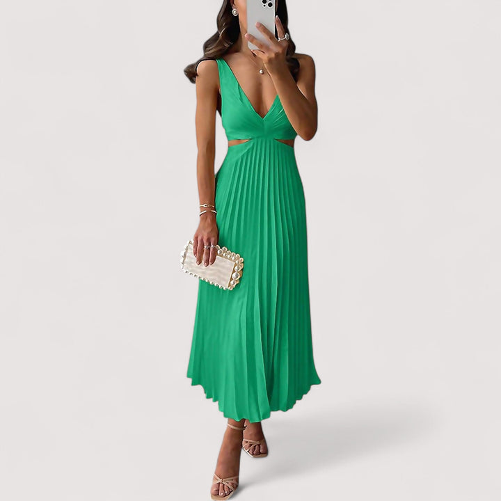 Rotes, langes Damen Maxikleid, fließend & elegant. Bequemes Sommerkleid für jede Figur.