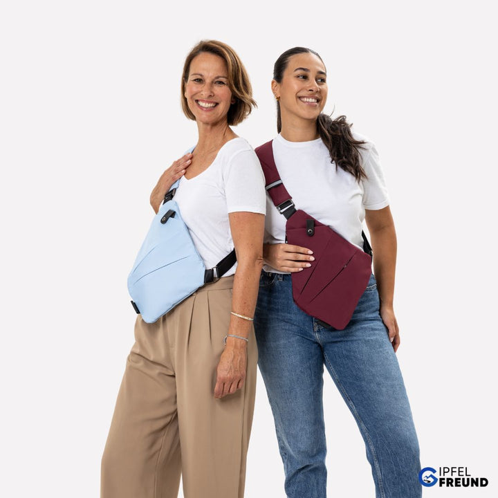 Funktionale Schultertasche aus Oxford Gewebe, sicher, organisiert und schnittfest.