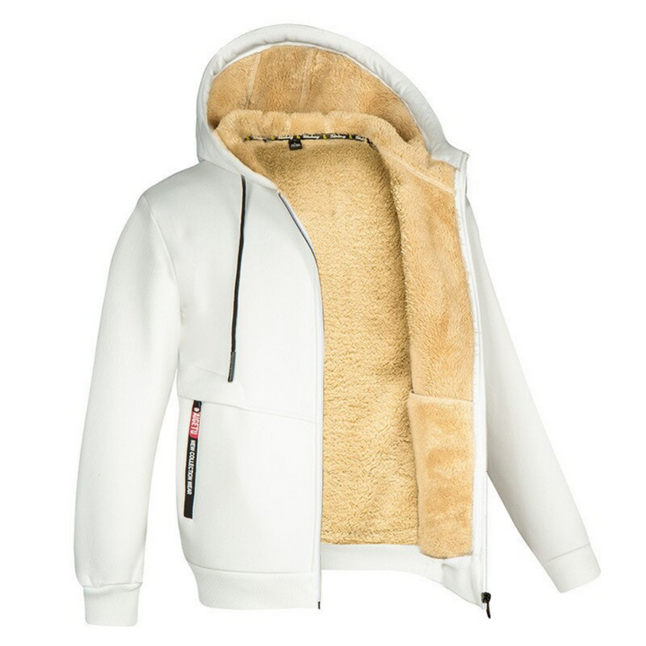 Gefütterte Herren Winterjacke mit Kapuze. Ideal für Outdoor & Freizeit, warm & trocken.