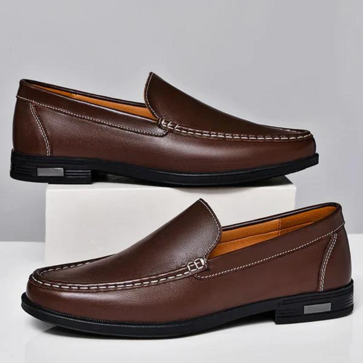 Premium braune Herren Loafer, italienischer Stil mit Komfort, perfekt für Business & Casual.