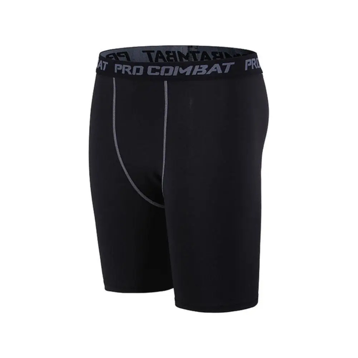 Weisse Comprevex Herren Sportshorts mit Kompression, ideal für Laufen, Fitness, Radfahren, atmungsaktiv.
