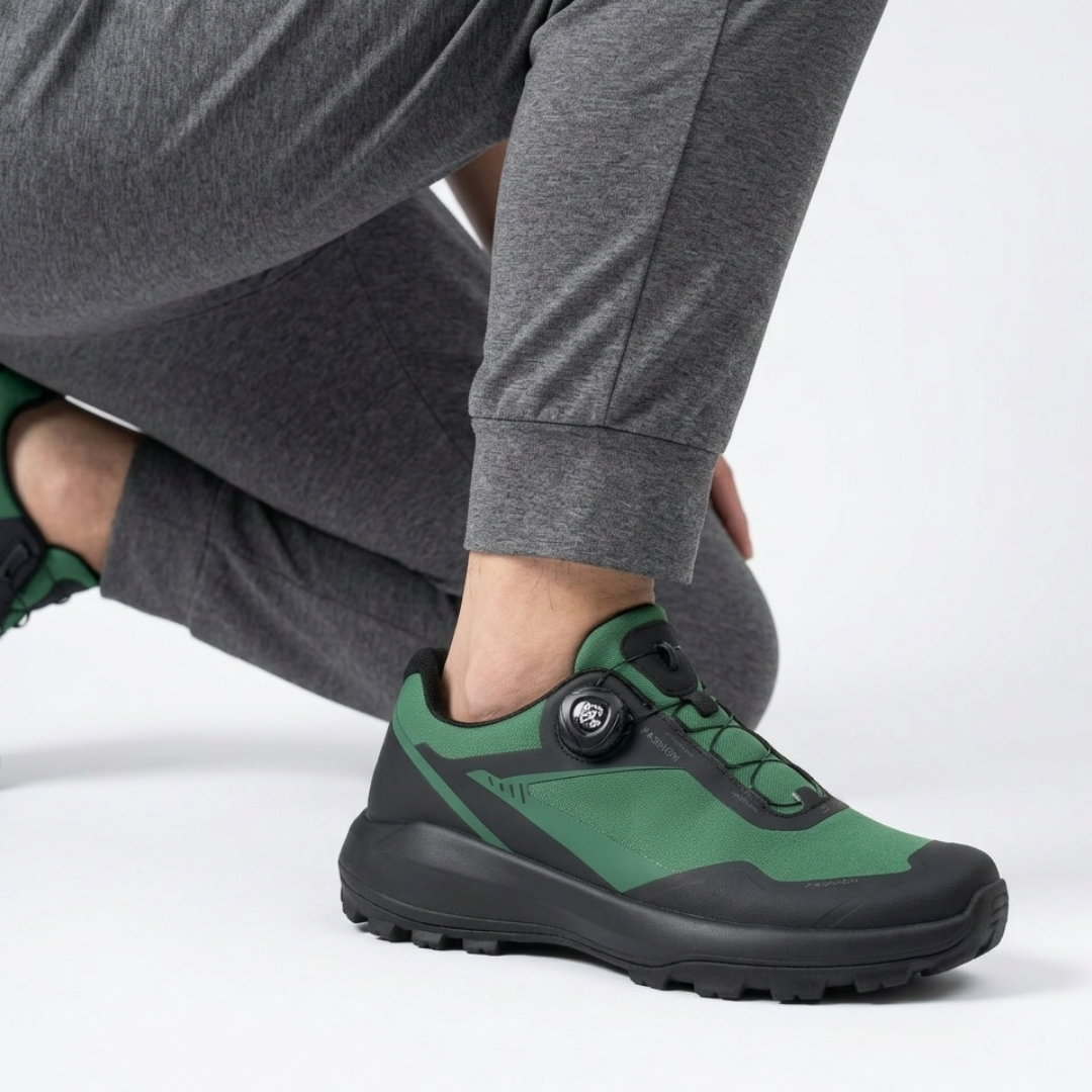 Hochwertige Herren Wanderstiefel, wasserdicht, mit Knöchelstütze für optimalen Halt.