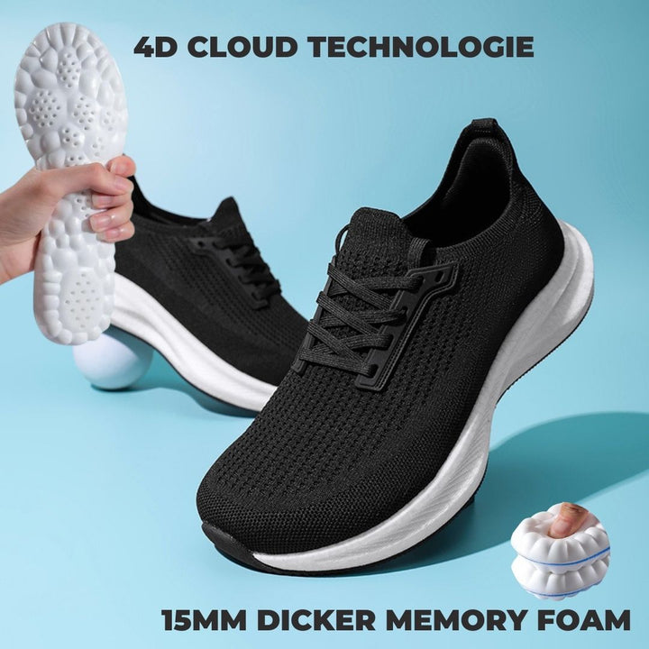 Orthopädische Damenschuhe für schmerzfreies Gehen, mit flexibler Sohle.