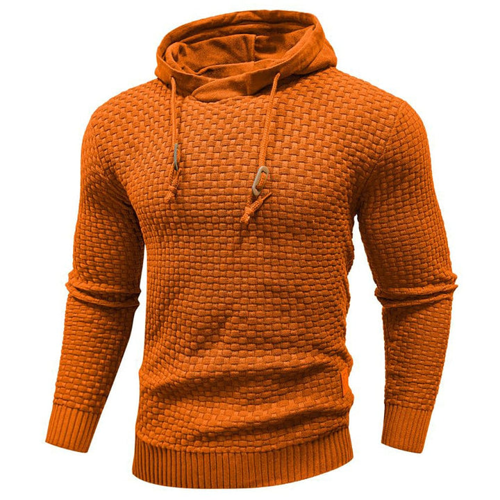 Alltags-Hoodie für Herren, rotbraun. Komfortabler Kapuzenpullover, vielseitig.