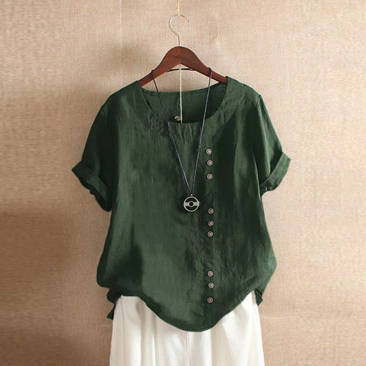 Vielseitiges Damen Oberteil, ideal als Basic T-Shirt für Sommer & Winter Outfits. Bequem & elegant.